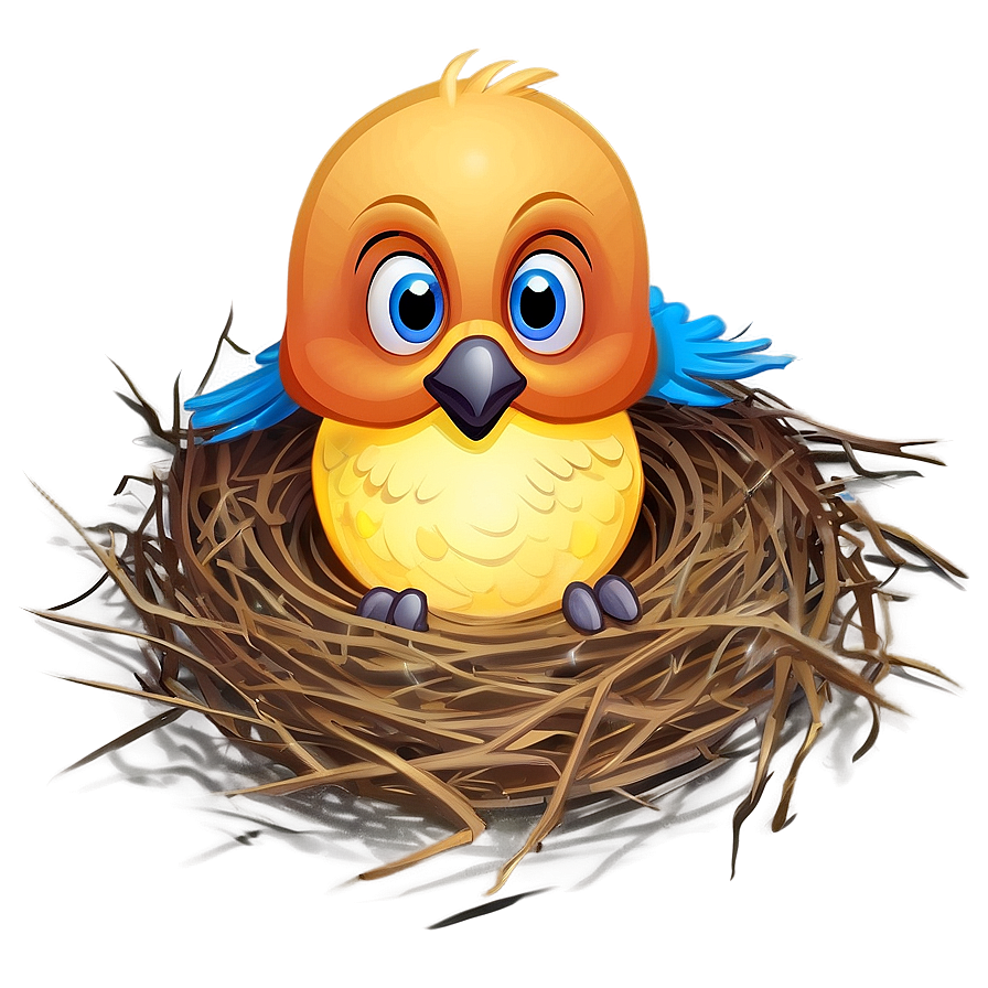 Cartoon Bird In Nest Png Vfr