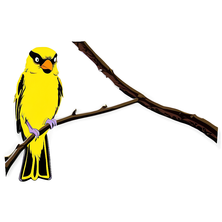 Cartoon Bird On Branch Png Qhi