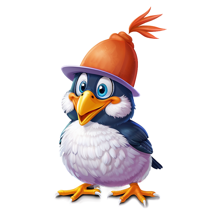 Cartoon Bird With Hat Png 32