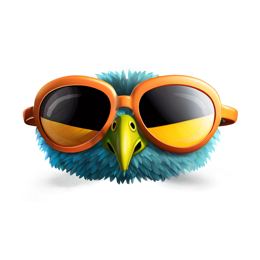 Cartoon Bird With Sunglasses Png 06202024