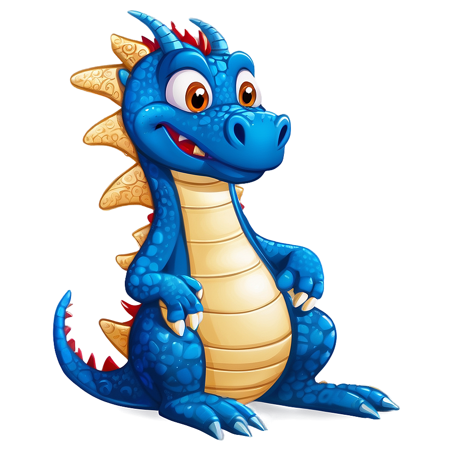 Cartoon Blue Dragon Character Png 37