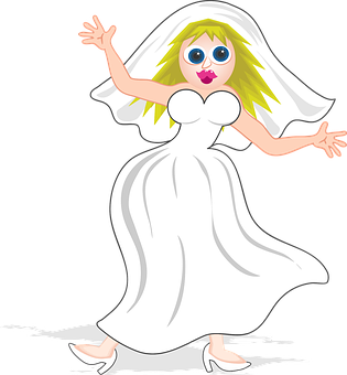 Cartoon Bride Celebration