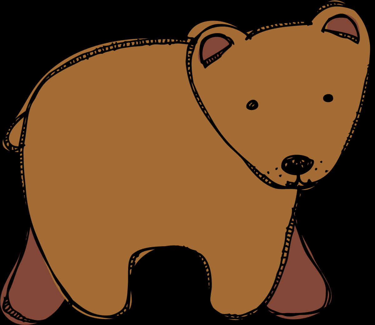 Cartoon Brown Bear Illustration