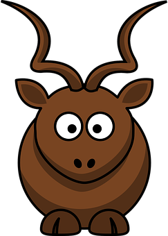 Cartoon Brown Bull Vector