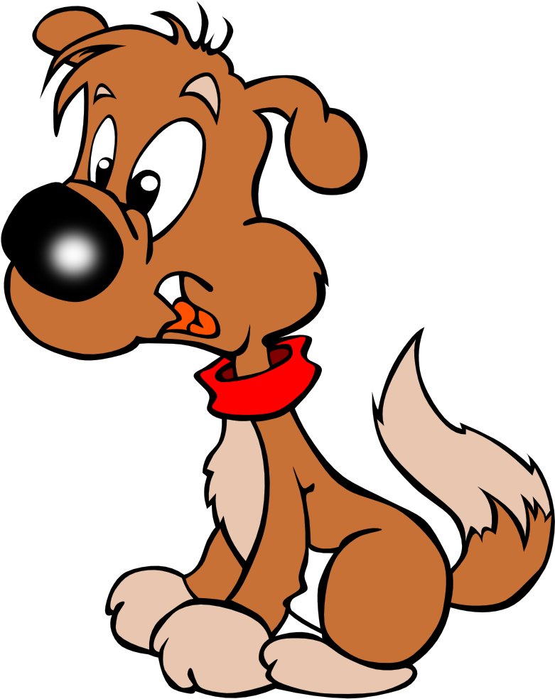 Cartoon Brown Puppy Illustration