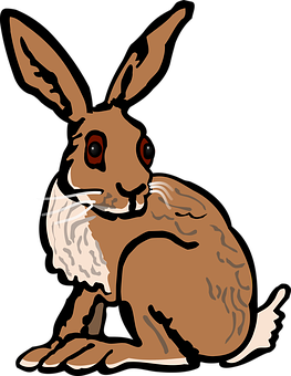 Cartoon Brown Rabbit Illustration