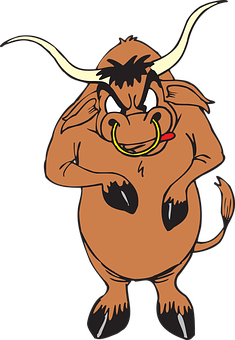 Cartoon Bull Character