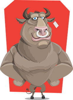 Cartoon Bull Character