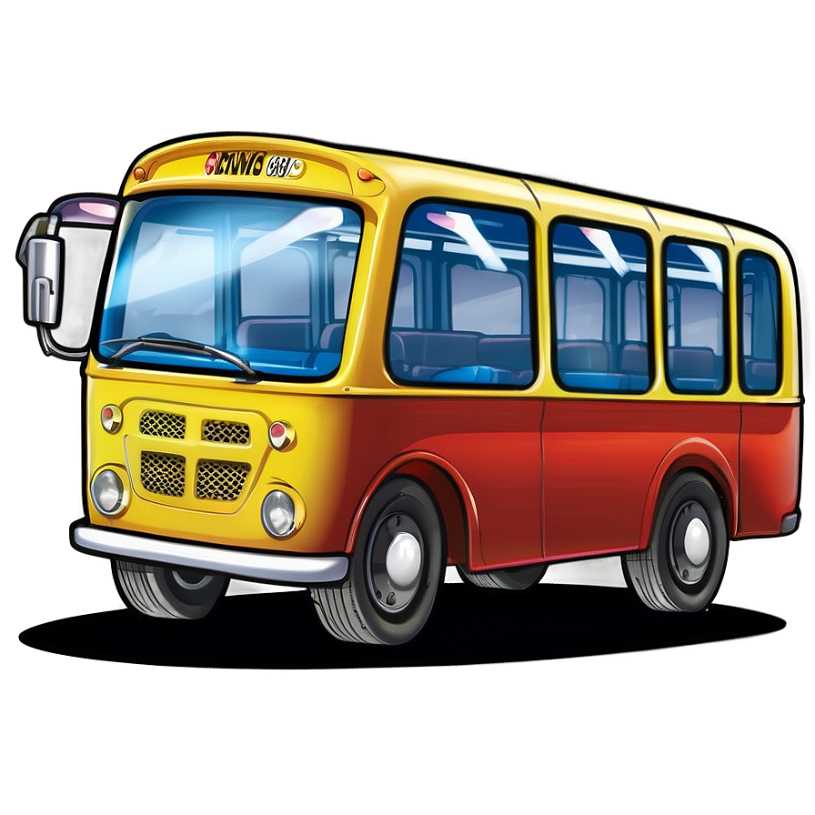 Cartoon Bus In Forest Png 06272024