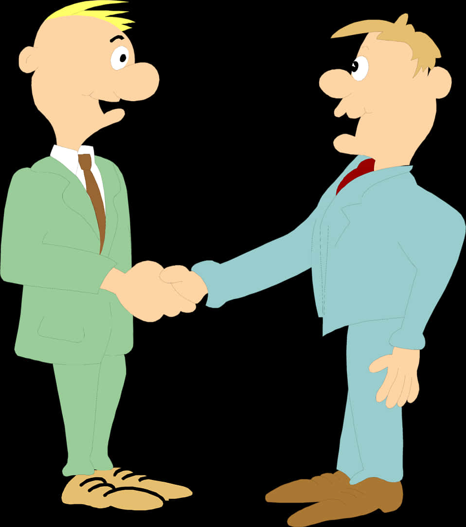 Cartoon Business Handshake