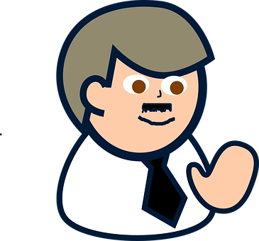 Cartoon Businessman Giving Thumbs Up