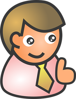 Cartoon Businessman Giving Thumbs Up