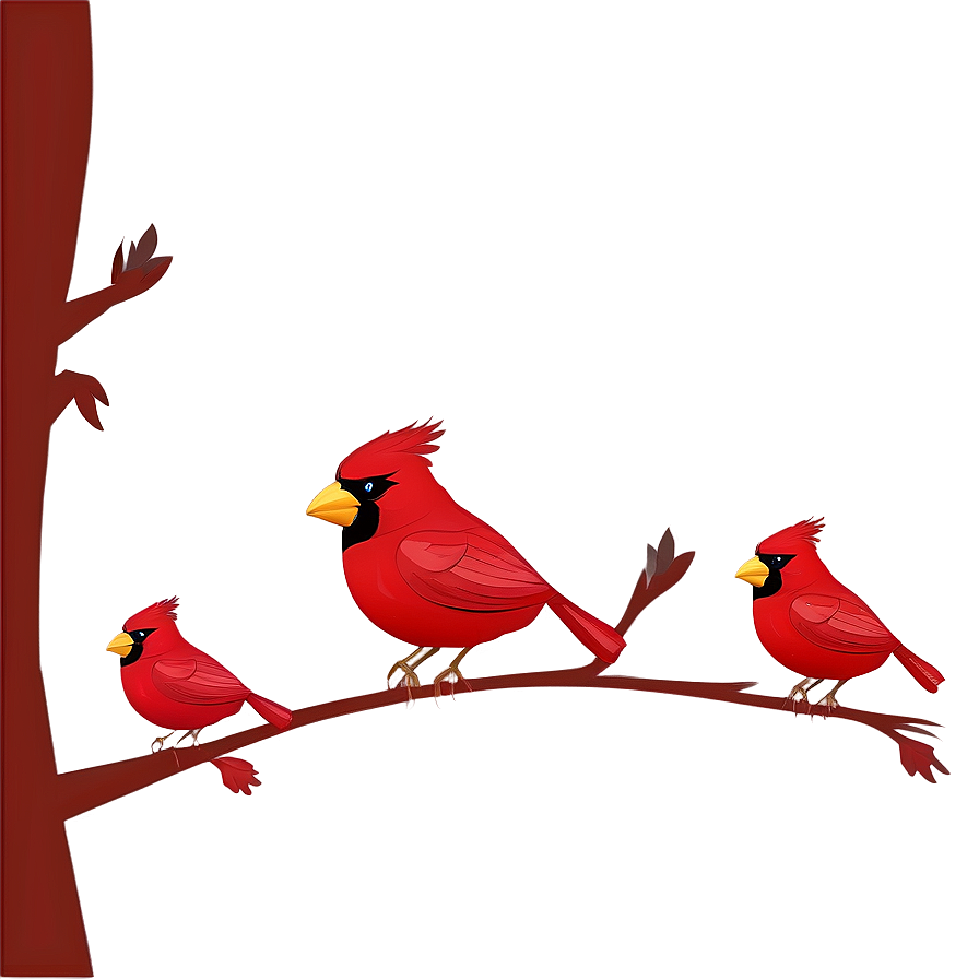 Cartoon Cardinal Family Png Cea24