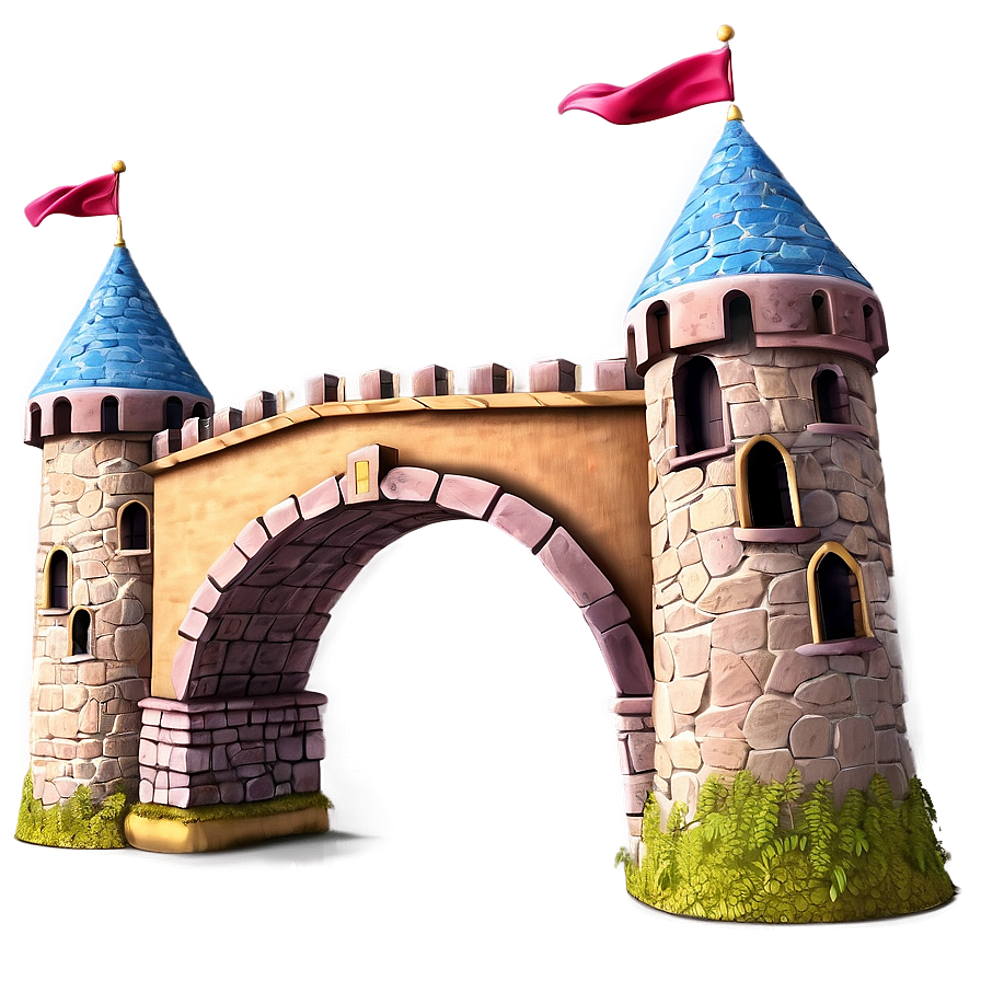 Cartoon Castle With Bridge Png Lhe