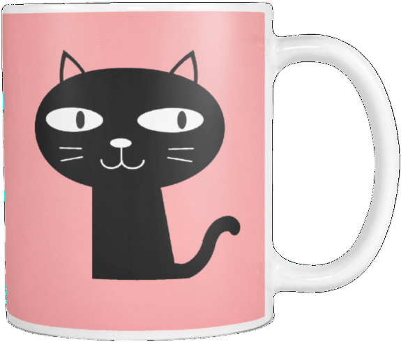 Cartoon Cat Mug Design