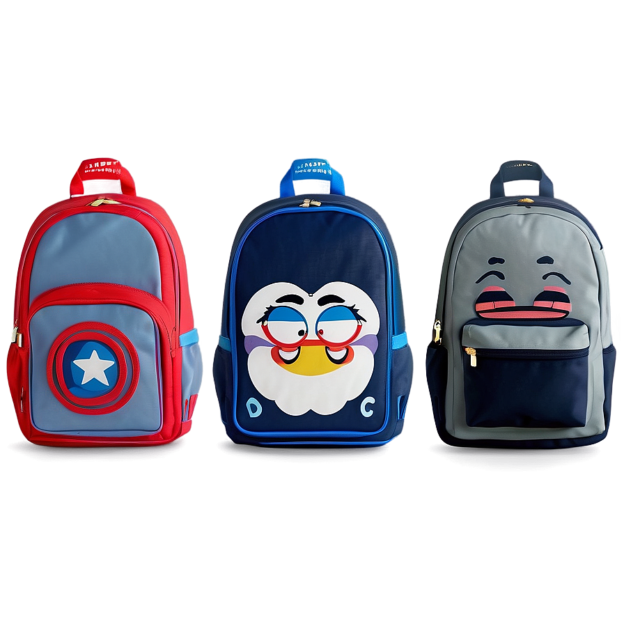 Cartoon Character Book Bag Kids Png Pon