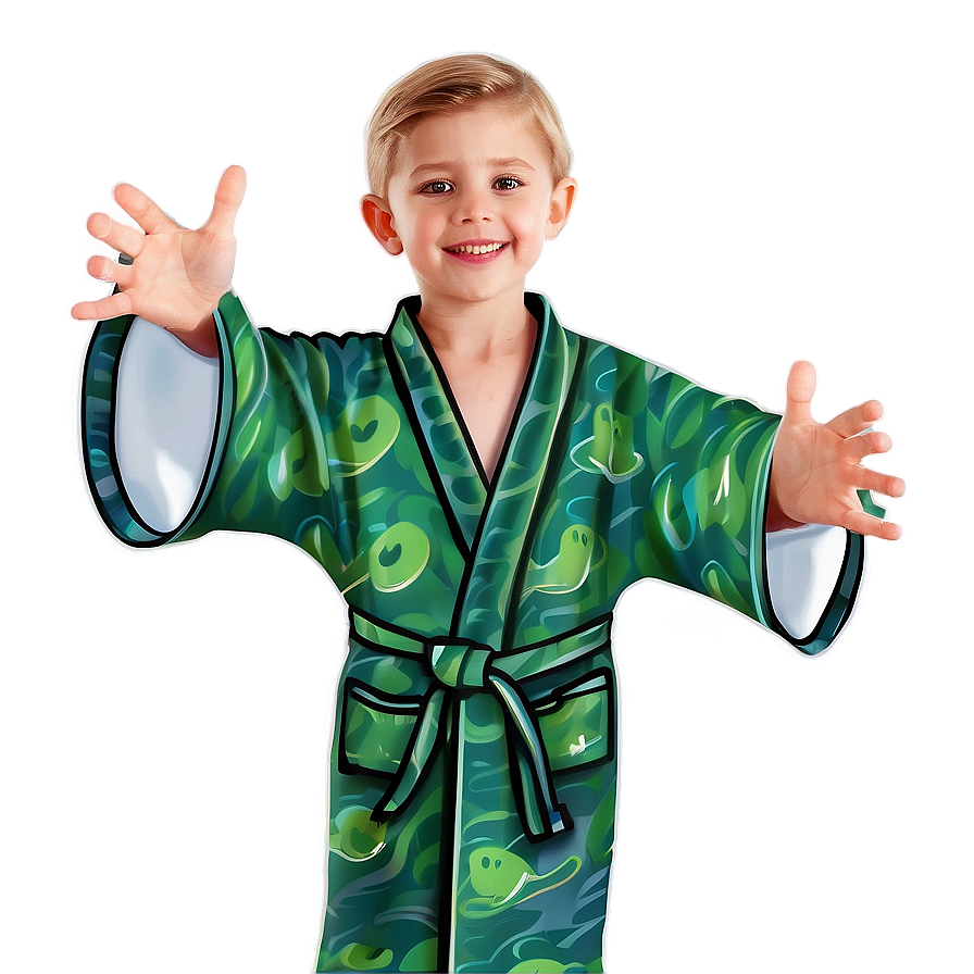 Cartoon Character Kids' Robe Png Uyb95