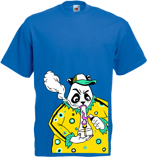 Cartoon Character Smoking T Shirt Design