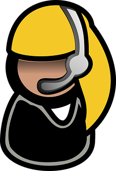 Cartoon Character With Headset