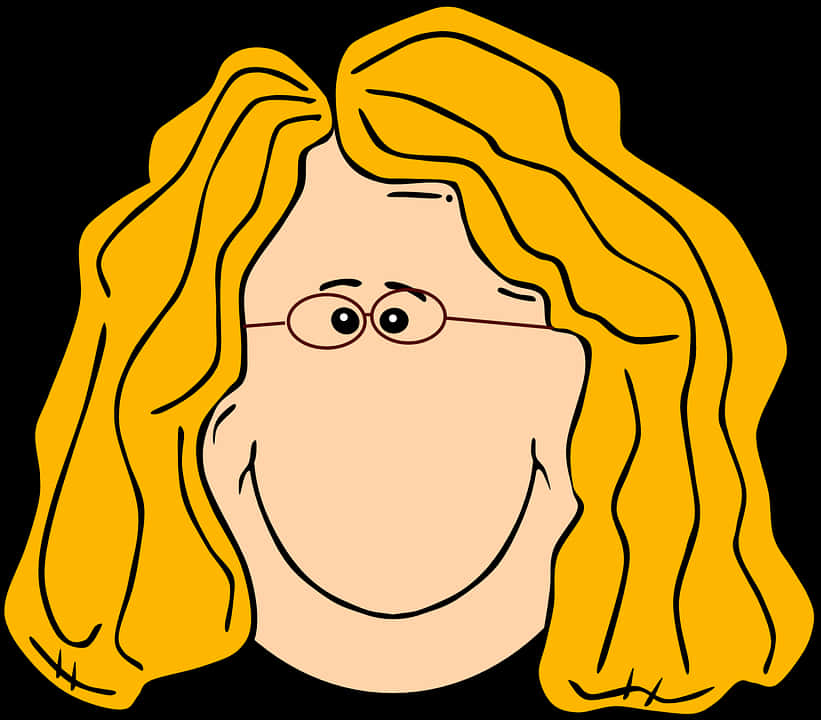 Cartoon Character With Long Blonde Hair