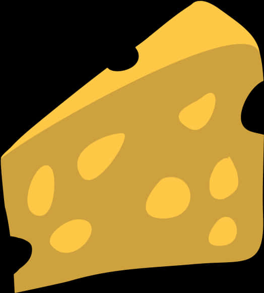 Cartoon Cheese Wedge Graphic