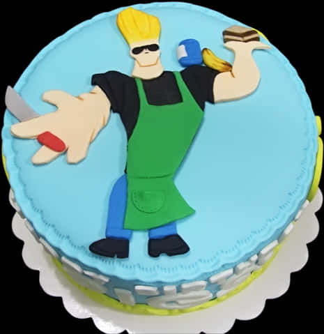 Cartoon Chef Decorated Cake