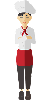 Cartoon Chef Feeling Sad