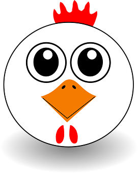 Cartoon_ Chicken_ Face_ Vector