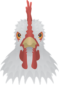 Cartoon Chicken Head Graphic