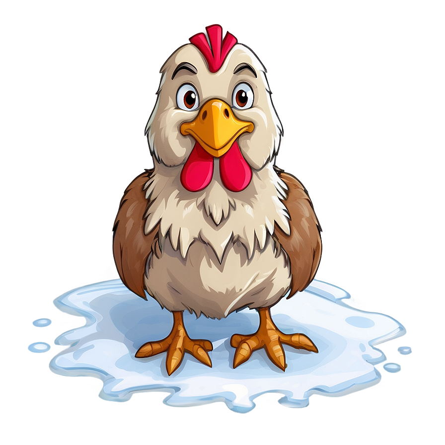 Cartoon Chicken In Snow Png 61