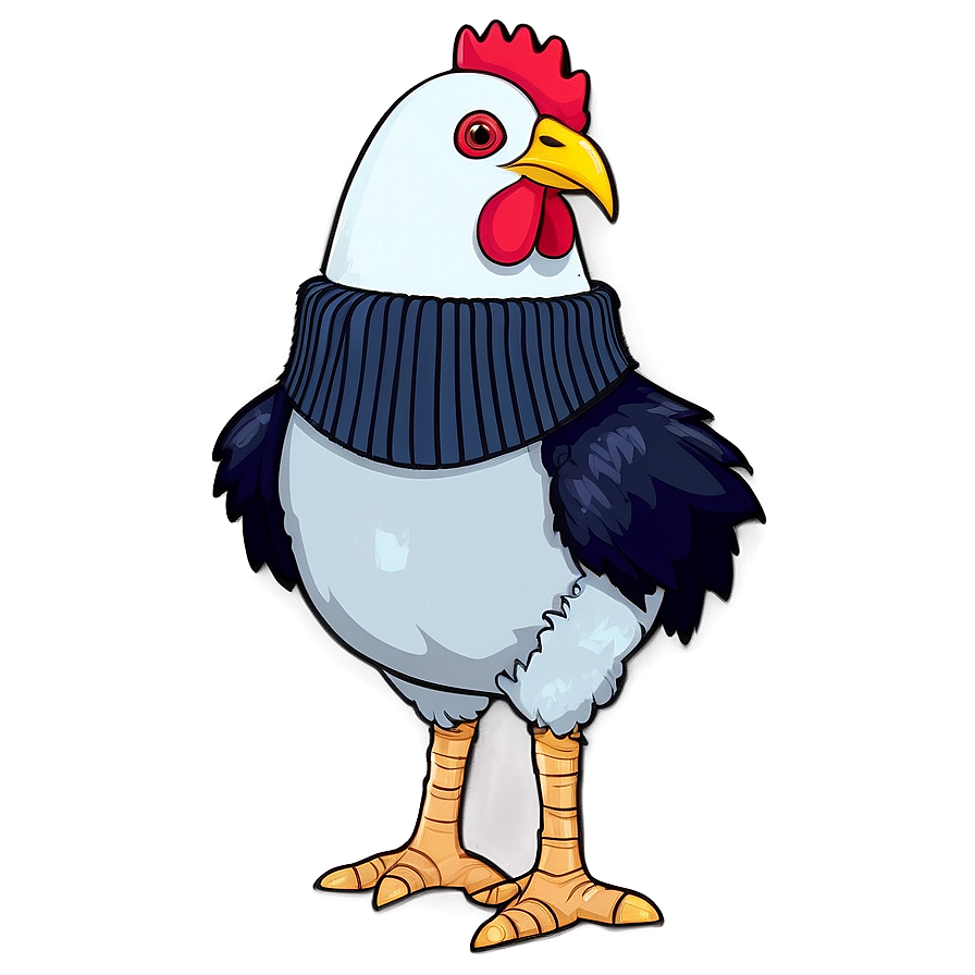 Cartoon Chicken In Sweater Png Tub51