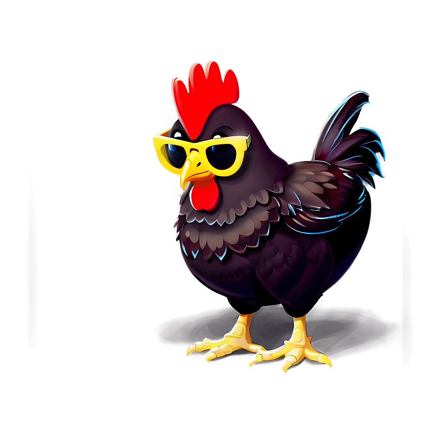 Cartoon Chicken With Sunglasses Png 12