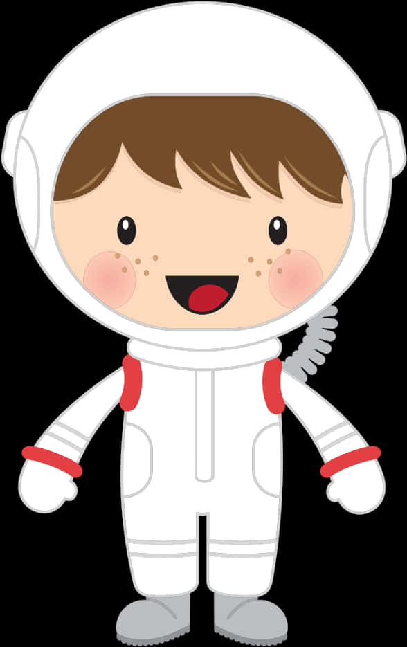 Cartoon Child Astronaut Illustration