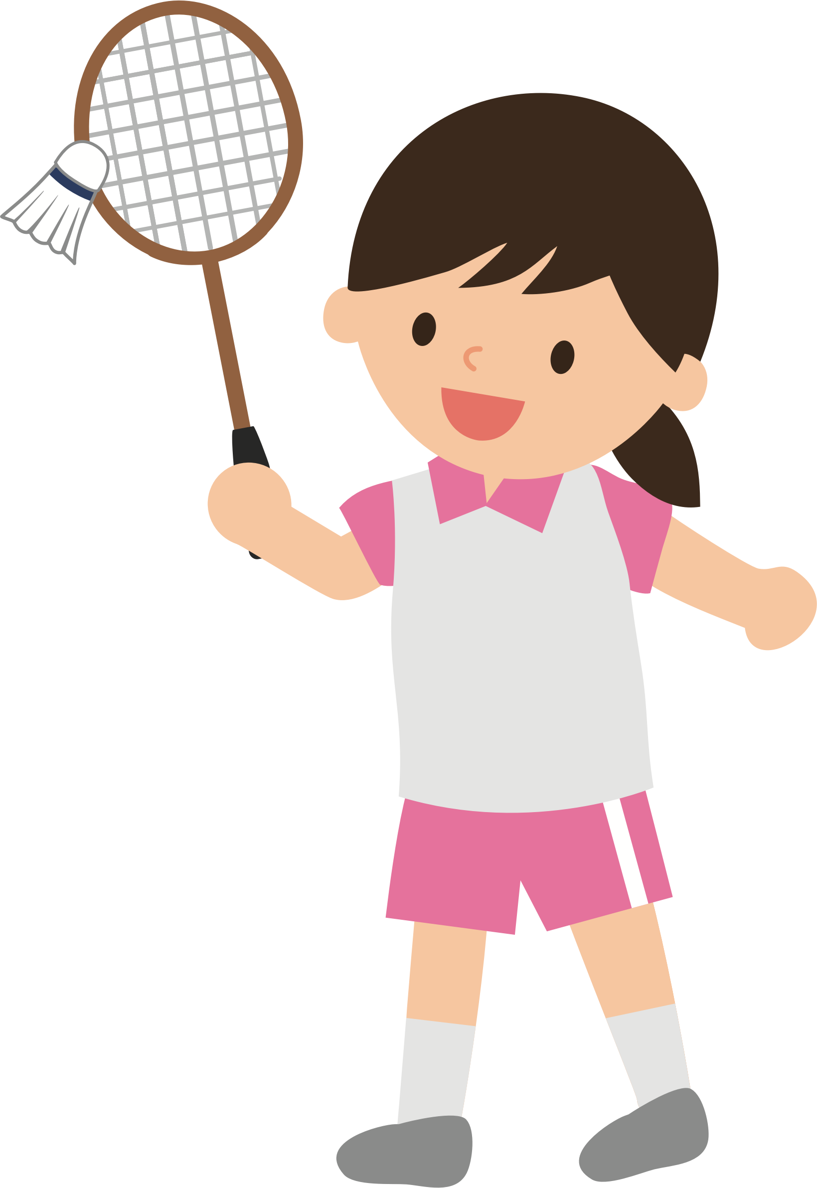 Cartoon Child Badminton Player
