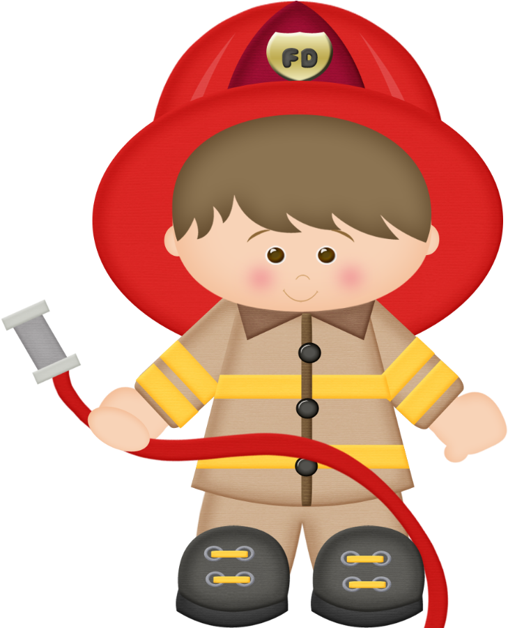 Cartoon Child Firefighter