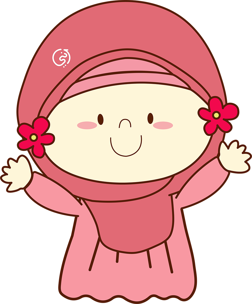 Cartoon Child In Hijab