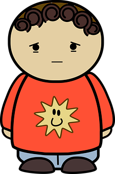 Cartoon Child With Sun Sweater