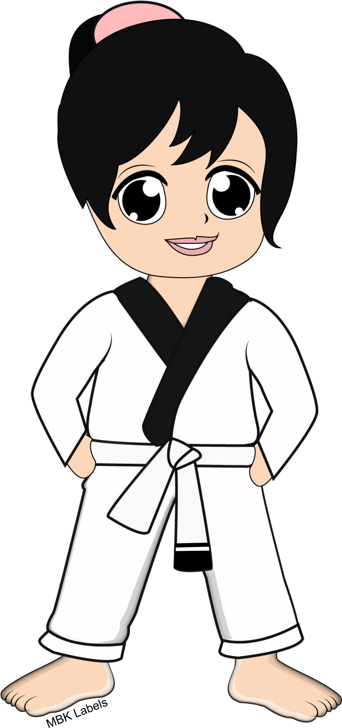 Cartoon Childin Black Belt Karate Gi.png