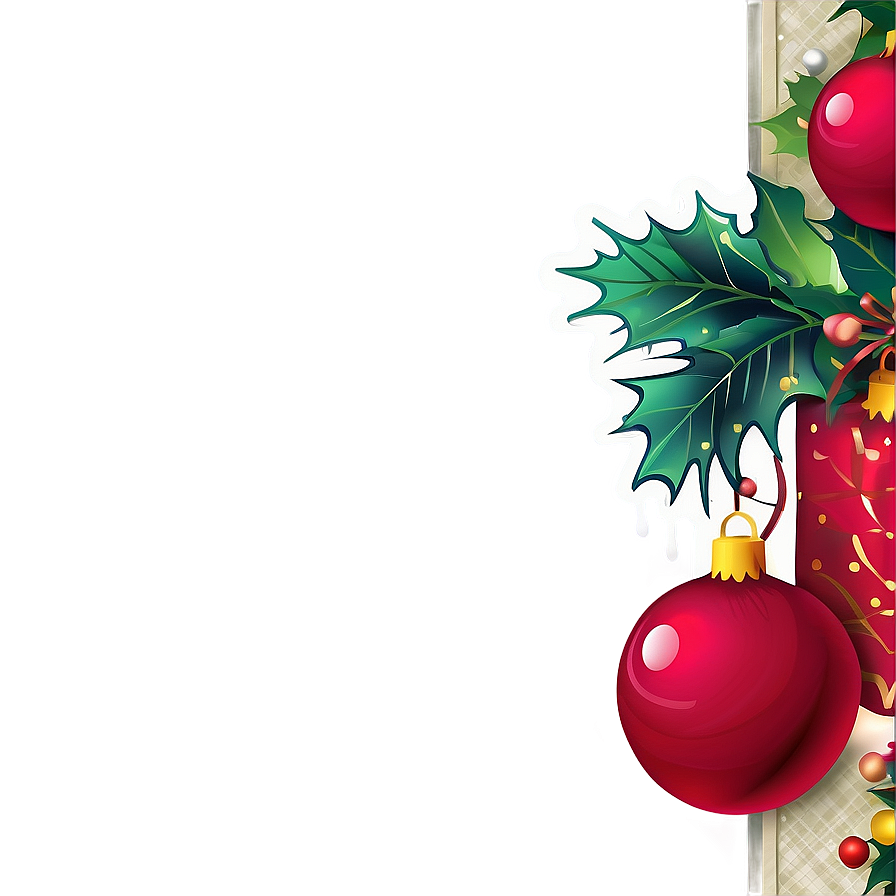 Cartoon Christmas Border Png Aux