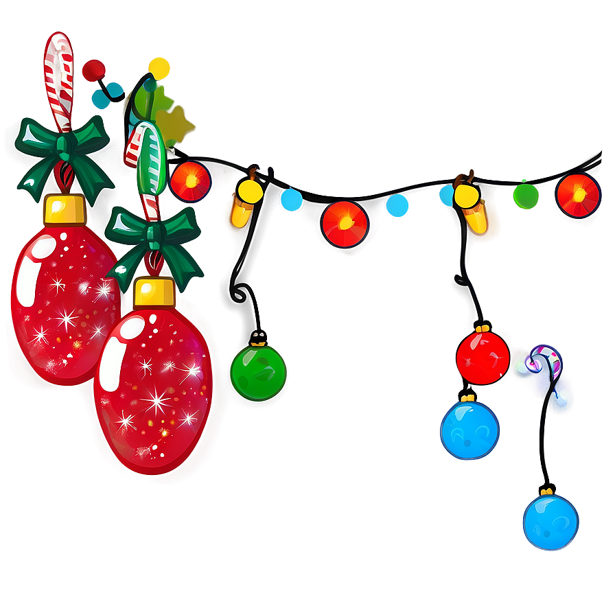 Cartoon Christmas Lights Arrangement Png 06282024