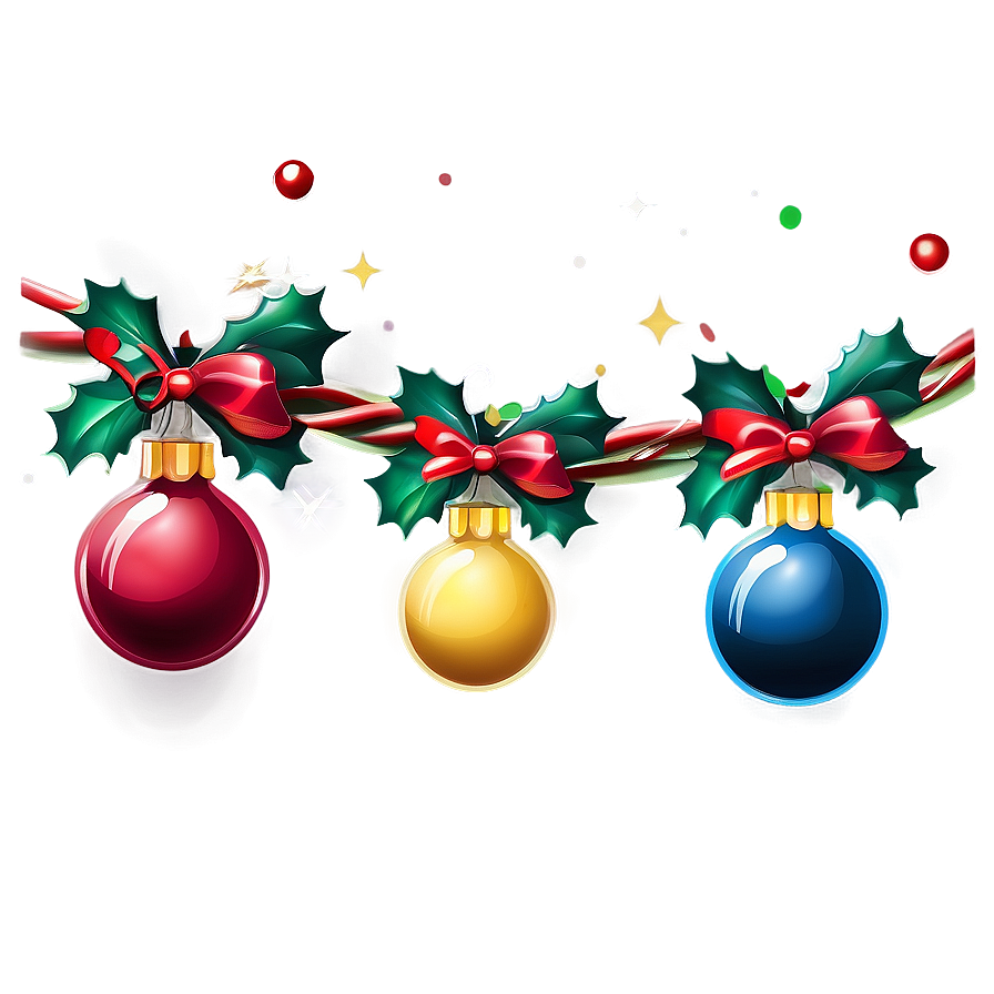 Cartoon Christmas Lights Decoration Png 06282024