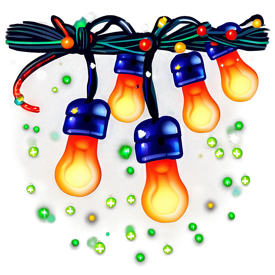 Cartoon Christmas Lights Decoration Png 06282024