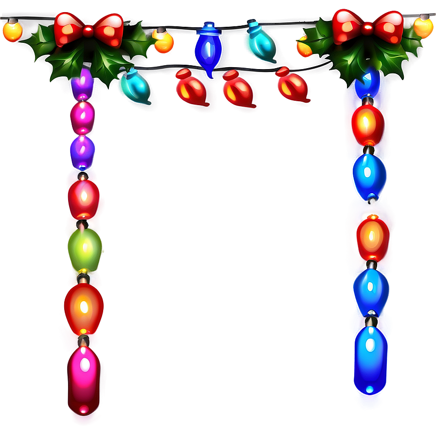 Cartoon Christmas Lights Decoration Png Aaq50