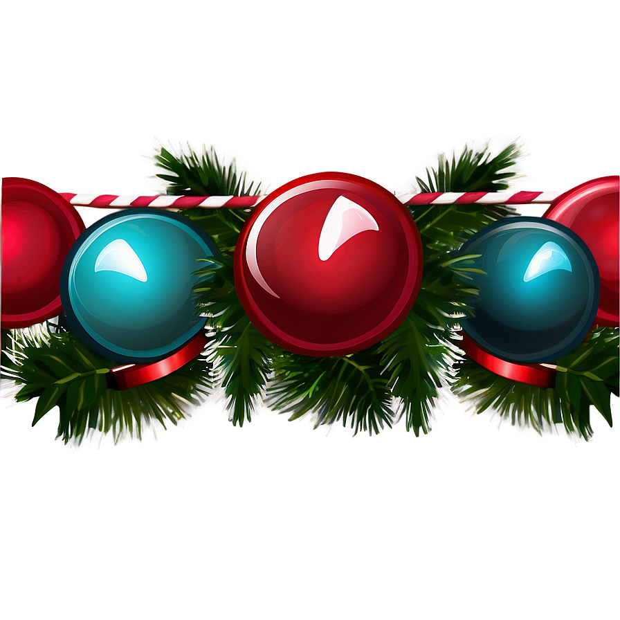 Cartoon Christmas Lights Garland Png Nuu33