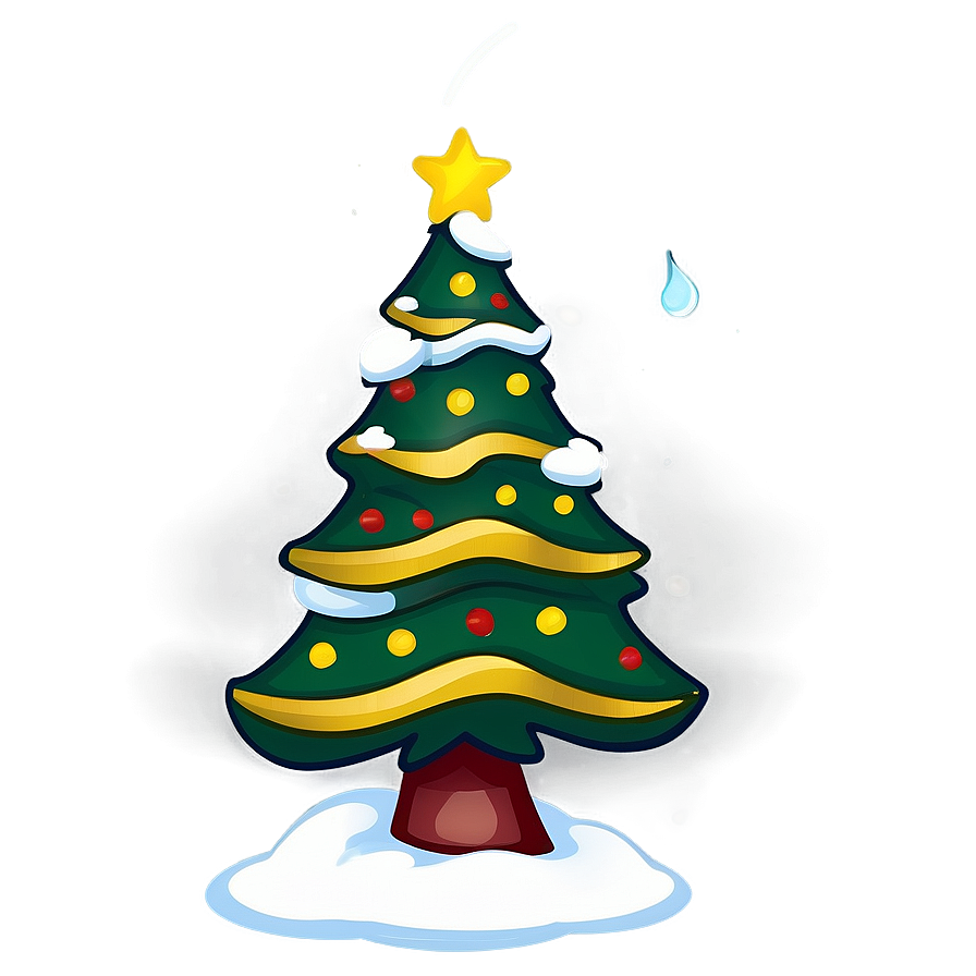 Cartoon Christmas Tree Celebration Png 06132024