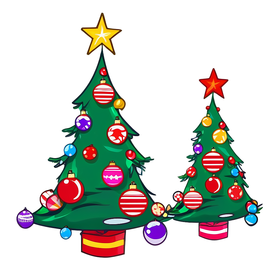 Cartoon Christmas Tree Holiday Spirit Png Phj12