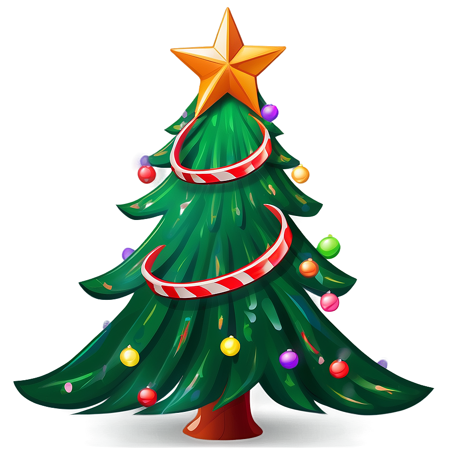 Cartoon Christmas Tree Png Cjr56