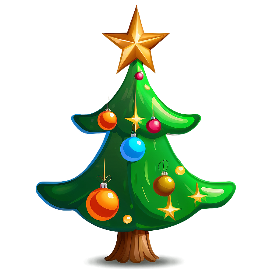 Cartoon Christmas Tree Png Rjd