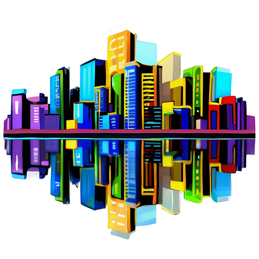 Cartoon City Skyline Png 06202024