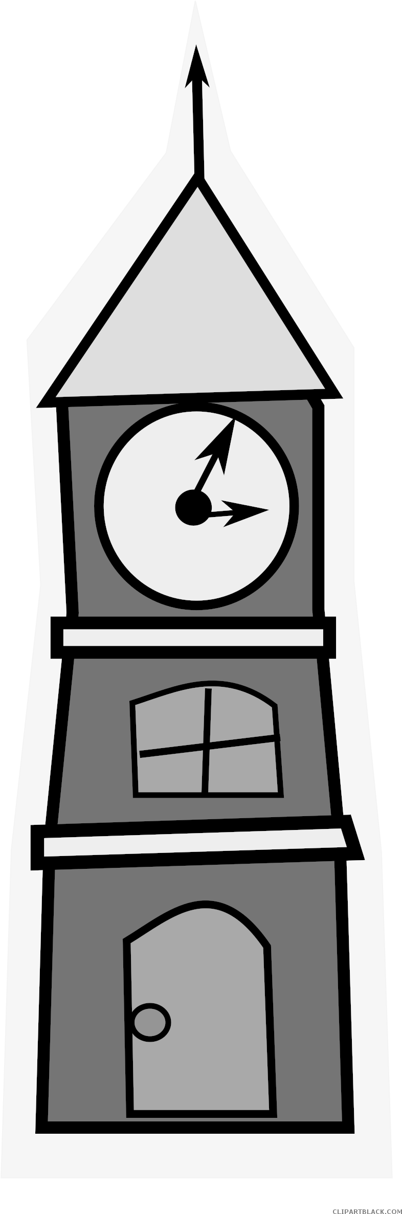 Cartoon Clock Tower Graphic